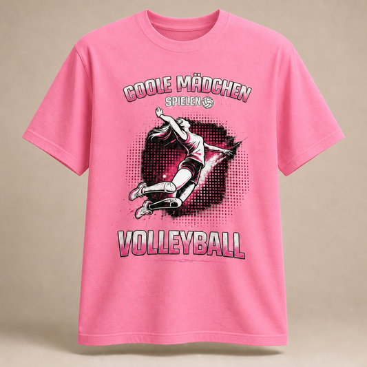 Coole Mädchen spielen Volleyball Shirt