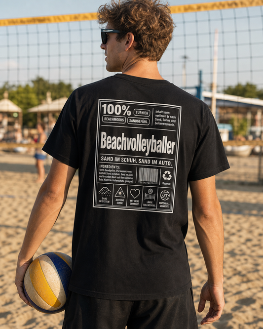 Beachvolleyball How-to Shirt – Rückansicht mit Backprint