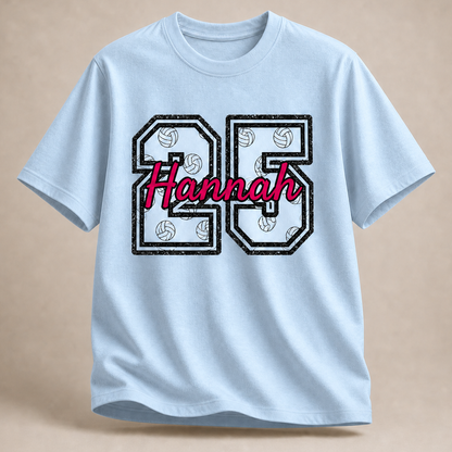 Personalisiertes Volleyball-Shirt mit Name & Nummer