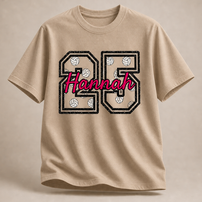 Personalisiertes Volleyball-Shirt mit Name & Nummer