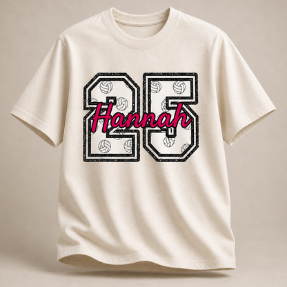 Personalisiertes Volleyball-Shirt mit Name & Nummer