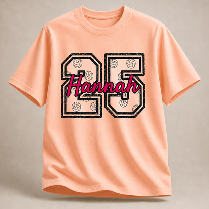 Personalisiertes Volleyball-Shirt mit Name & Nummer