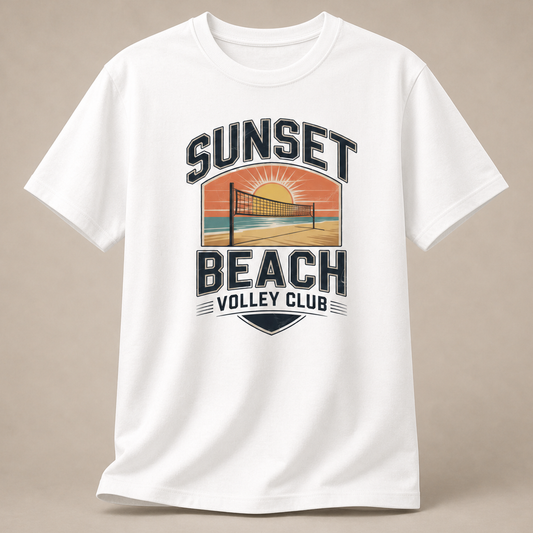 Sunset Beach Club Volleyball Shirt
