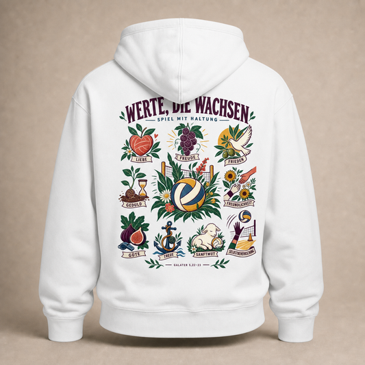 Werte, die wachsen Volleyball-Hoodie