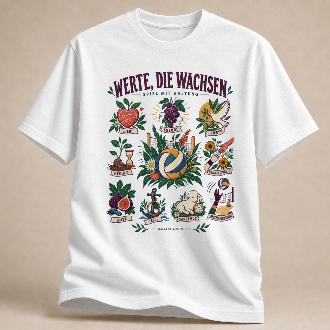 Werte, die wachsen Volleyball-Shirt