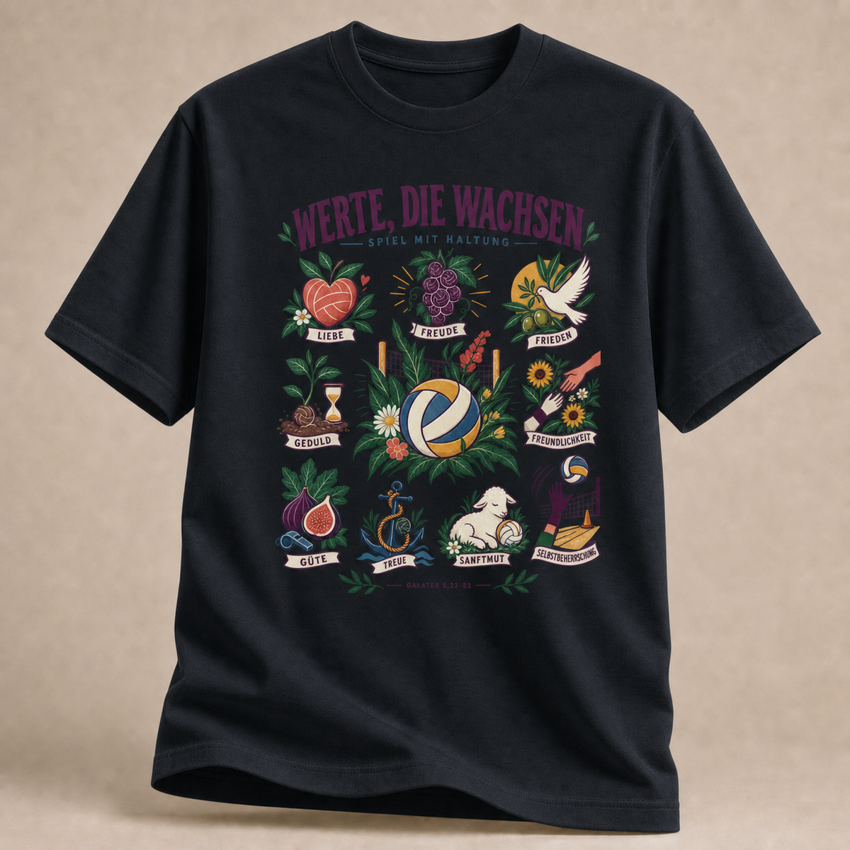 Werte, die wachsen Volleyball-Shirt