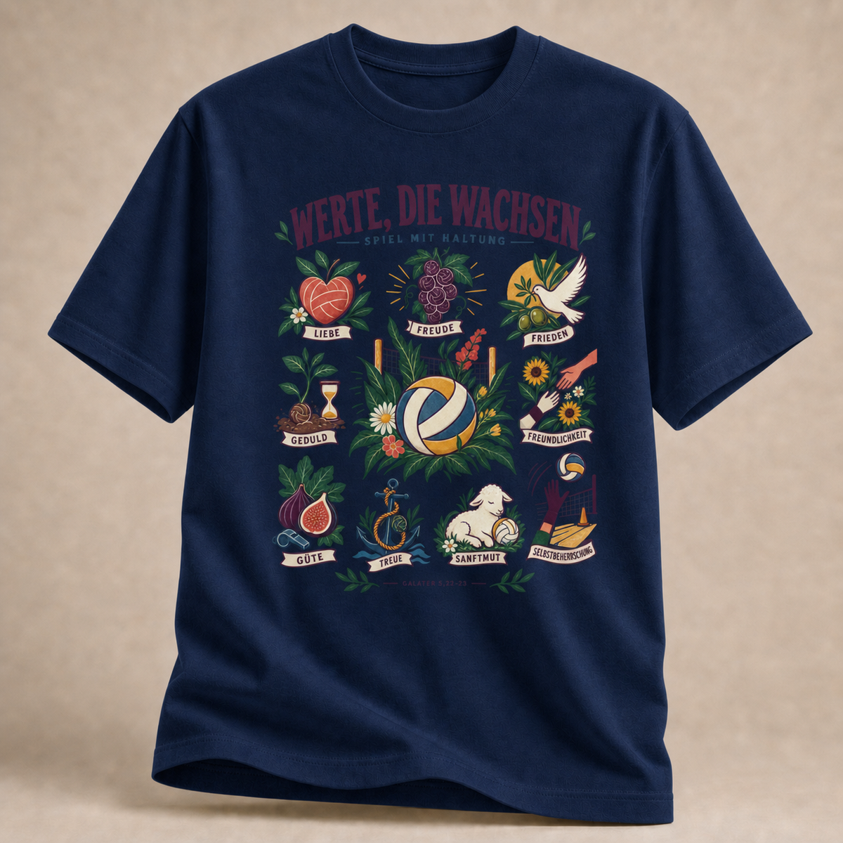 Werte, die wachsen Volleyball-Shirt