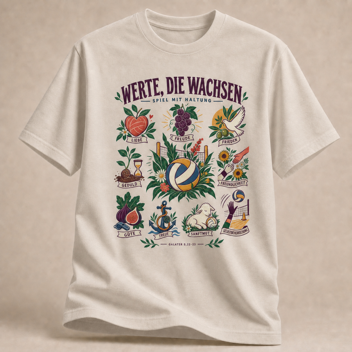 Werte, die wachsen Volleyball-Shirt