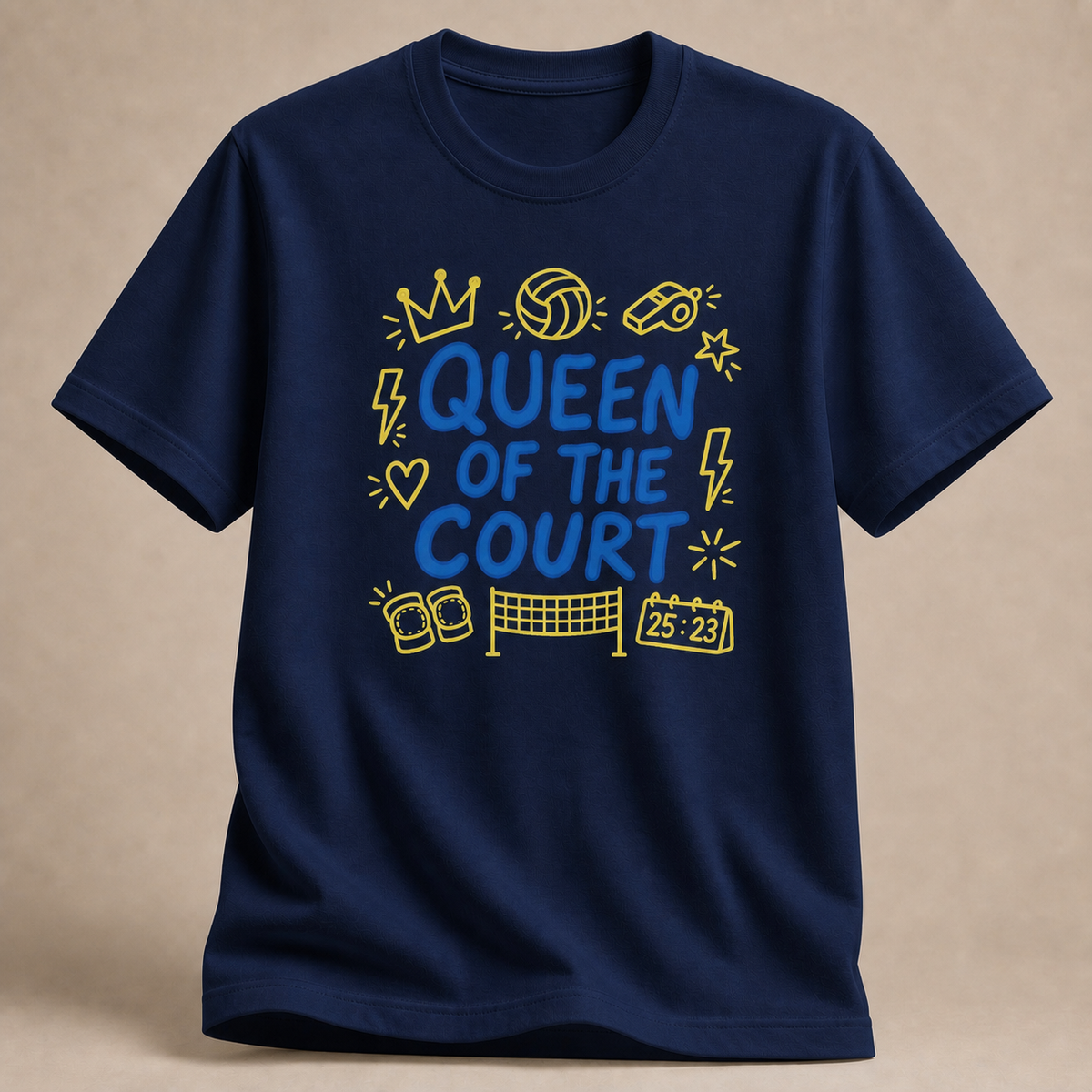 Queen of the Court Volleyball-Shirt