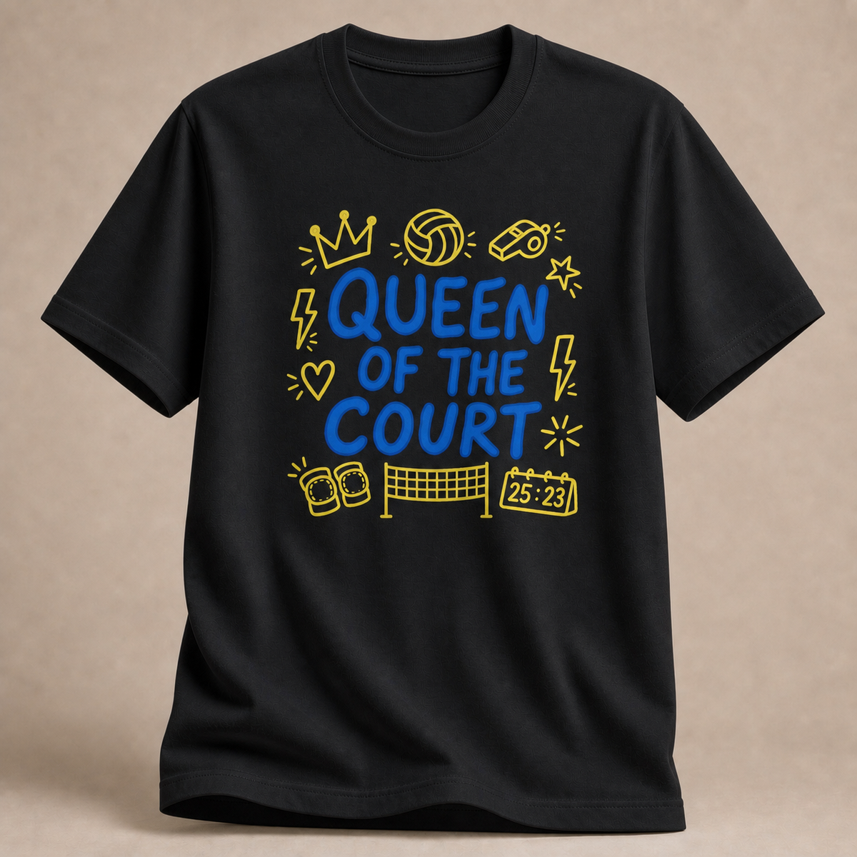 Queen of the Court Volleyball-Shirt