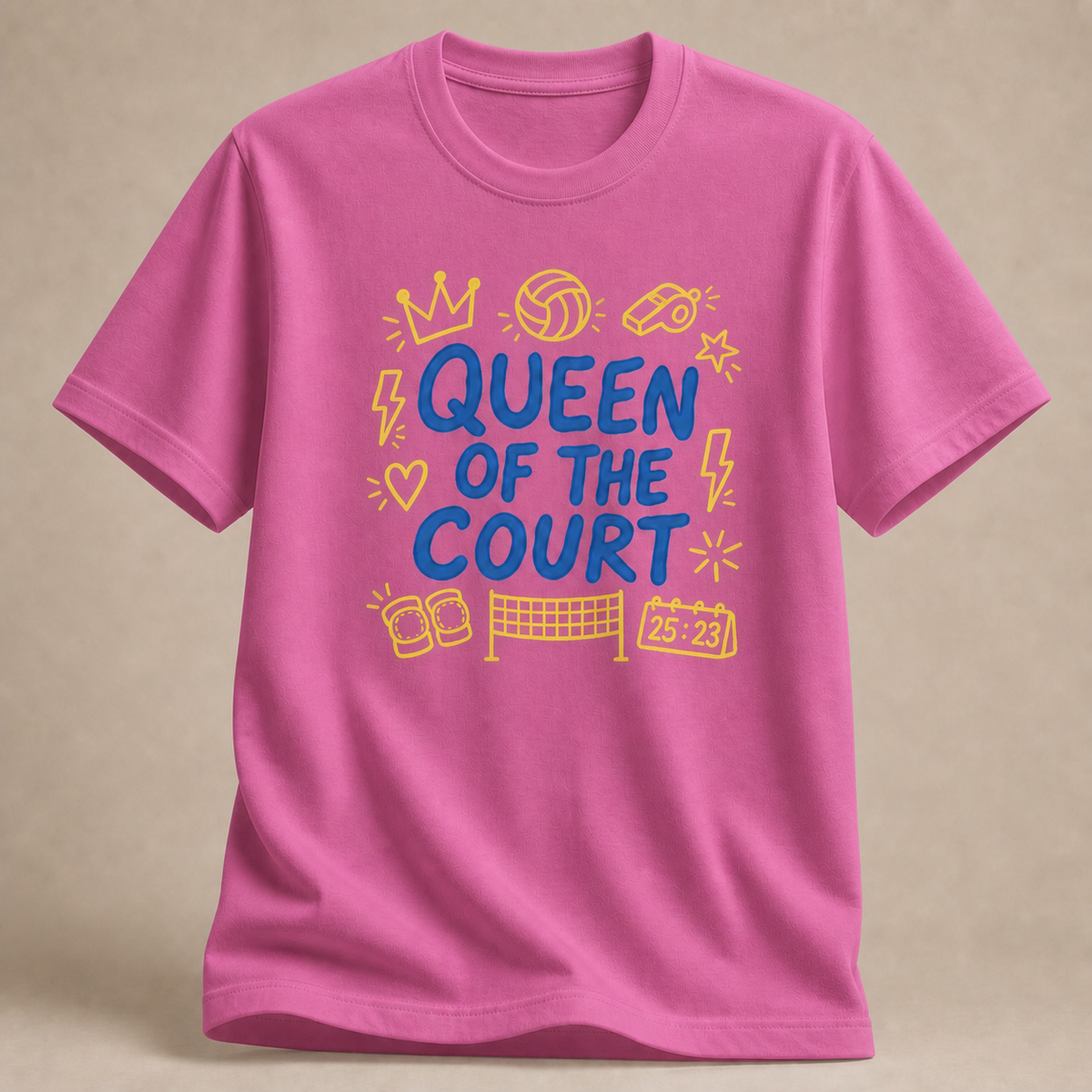 Queen of the Court Volleyball-Shirt