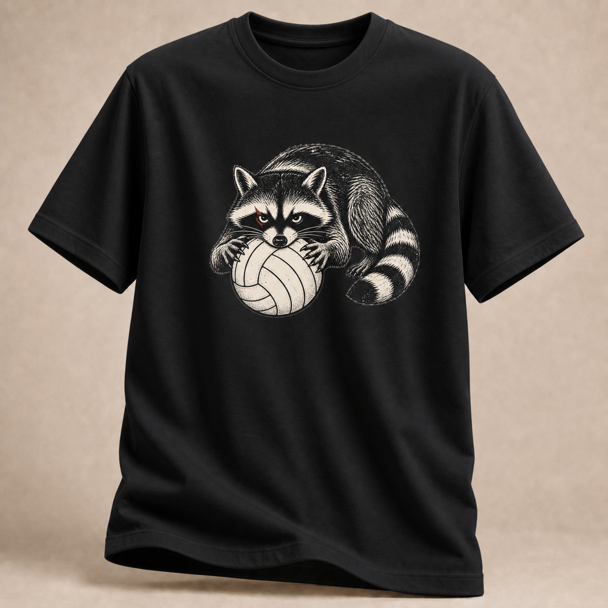 Waschbär Volleyball T-Shirt