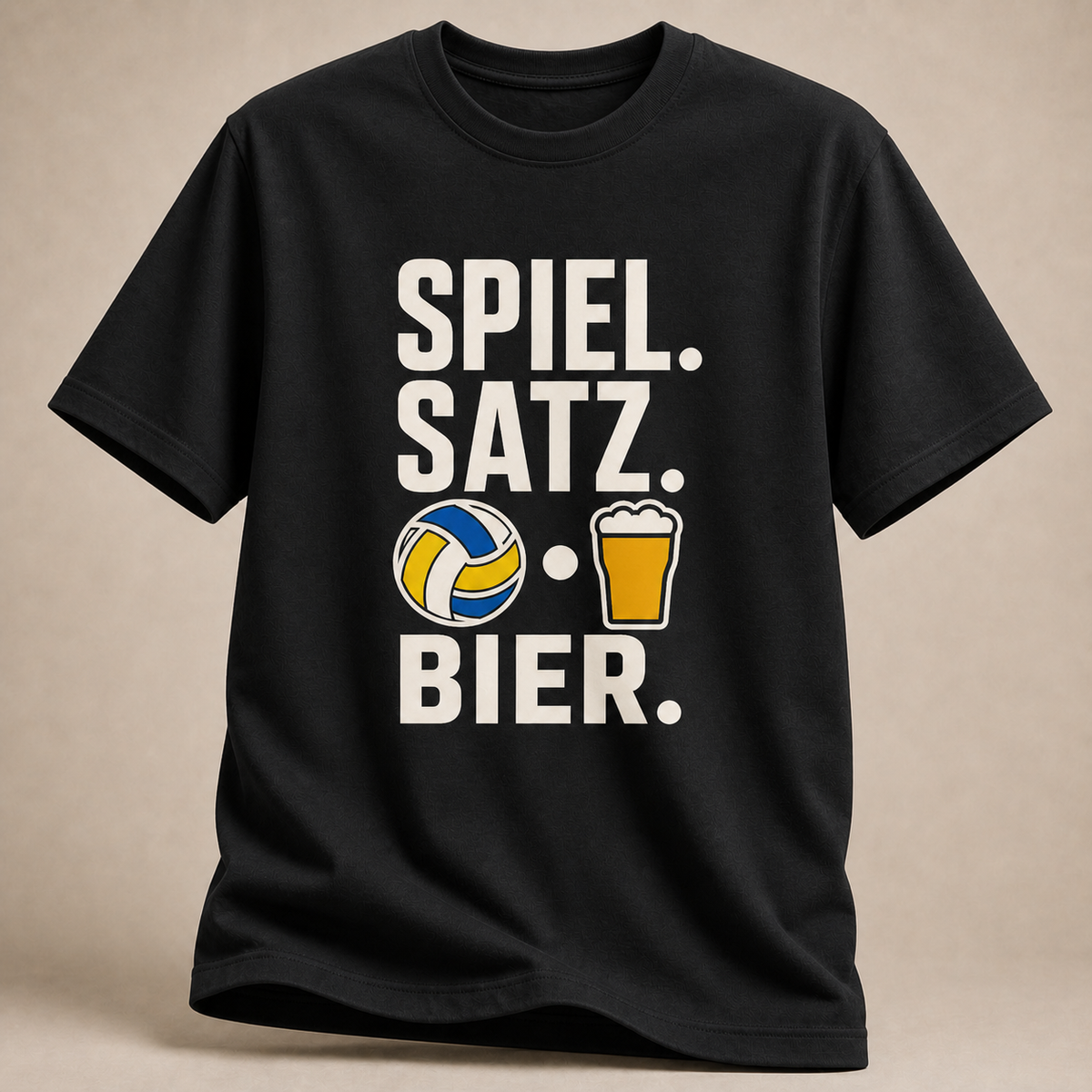 Spiel. Satz. Bier. Volleyball-T-Shirt