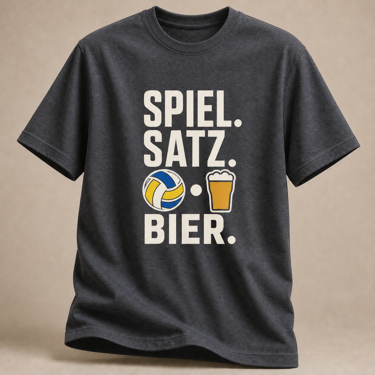 Spiel. Satz. Bier. Volleyball-T-Shirt