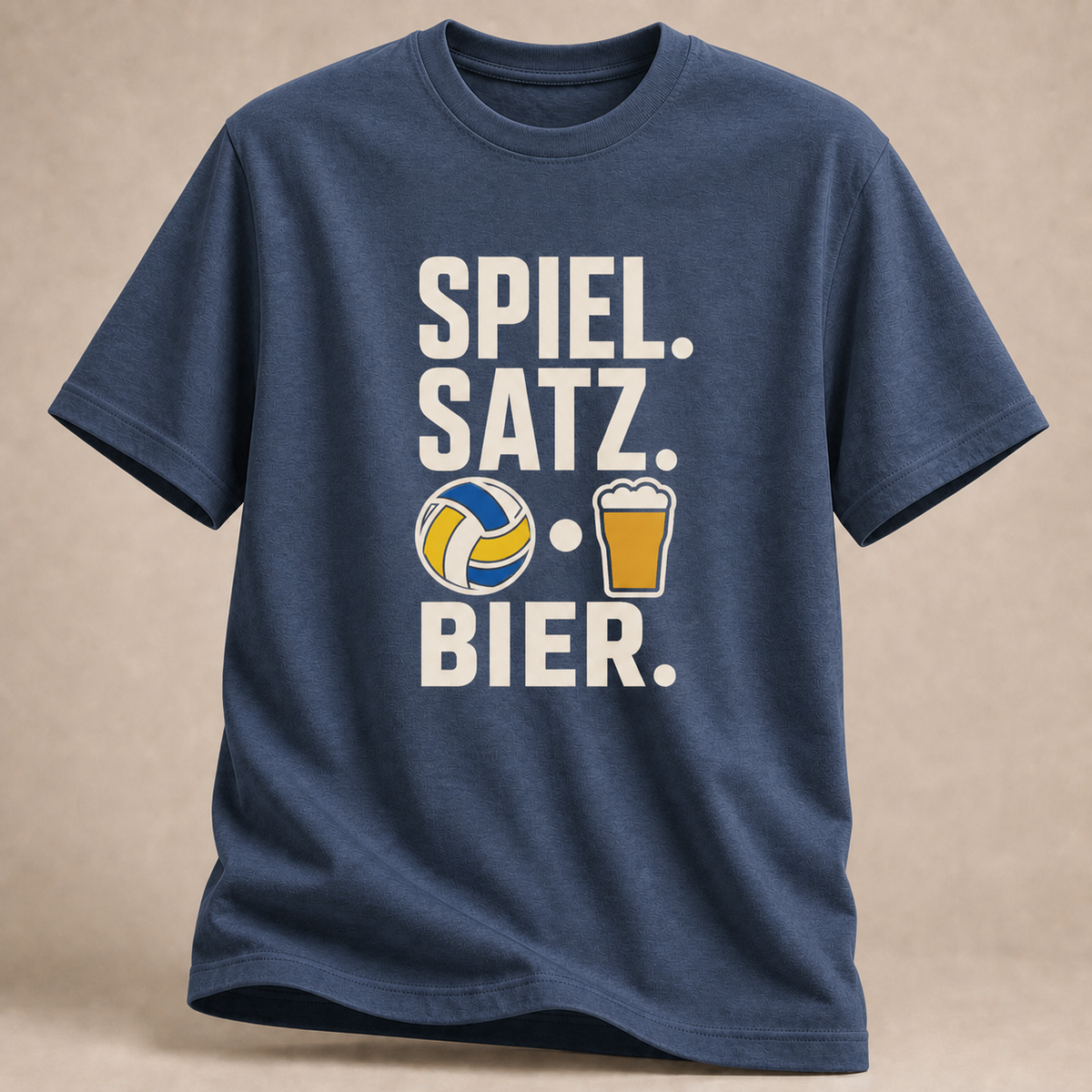 Spiel. Satz. Bier. Volleyball-T-Shirt