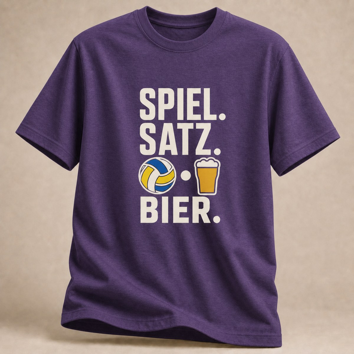 Spiel. Satz. Bier. Volleyball-T-Shirt