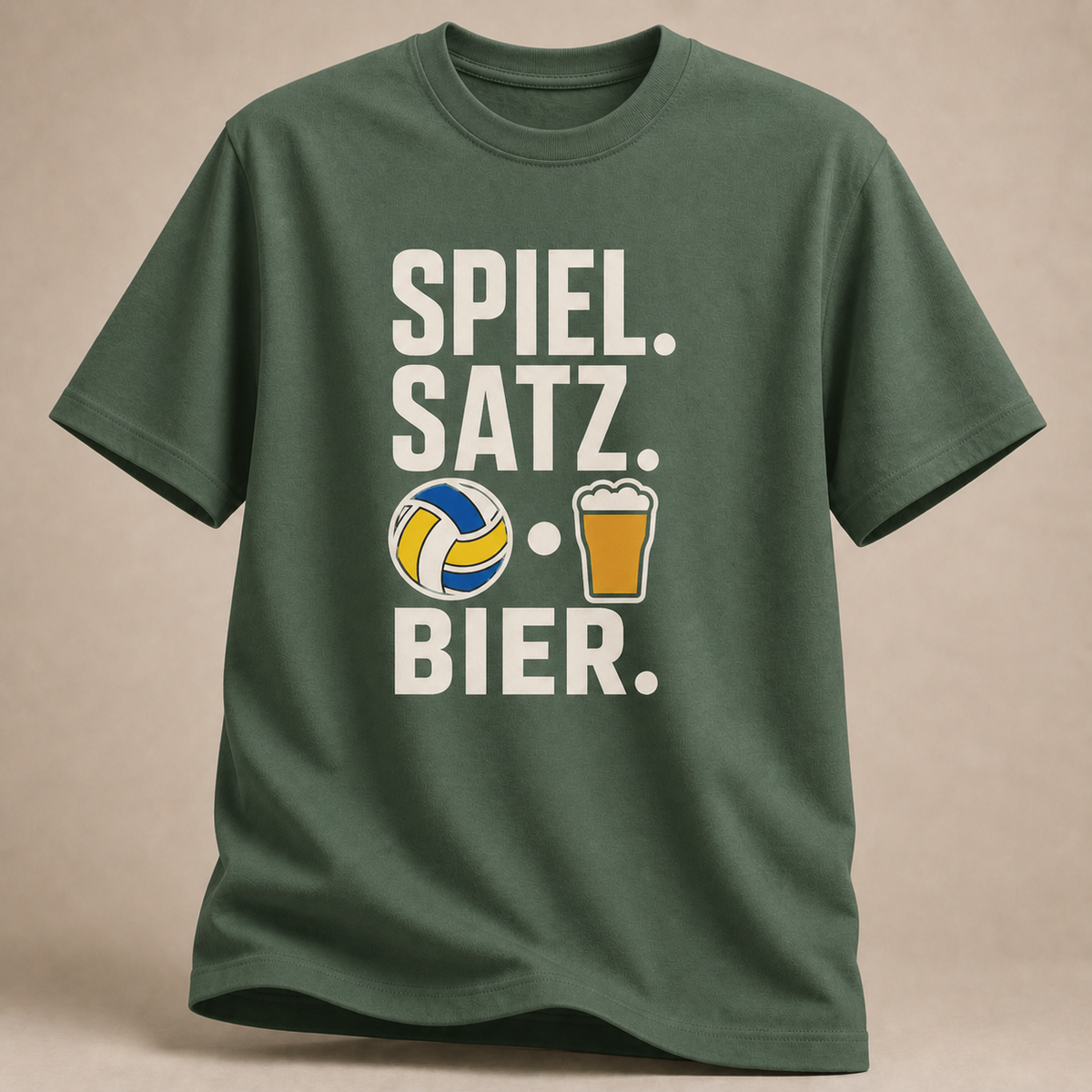 Spiel. Satz. Bier. Volleyball-T-Shirt