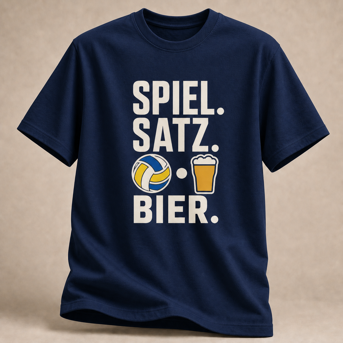 Spiel. Satz. Bier. Volleyball-T-Shirt