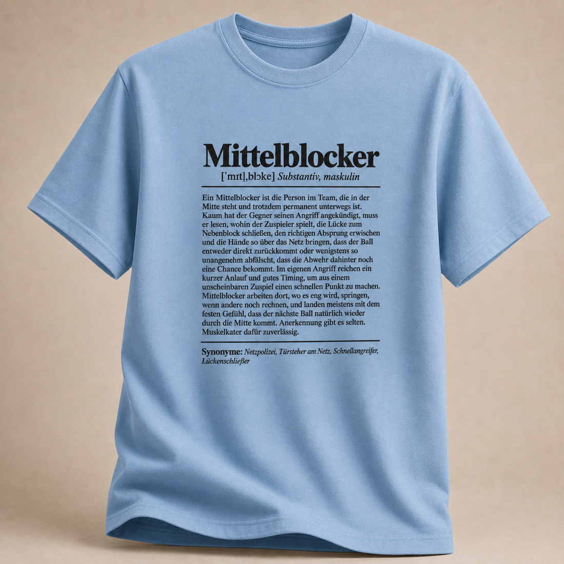 Mittelblocker T-Shirt – Volleyball Definition