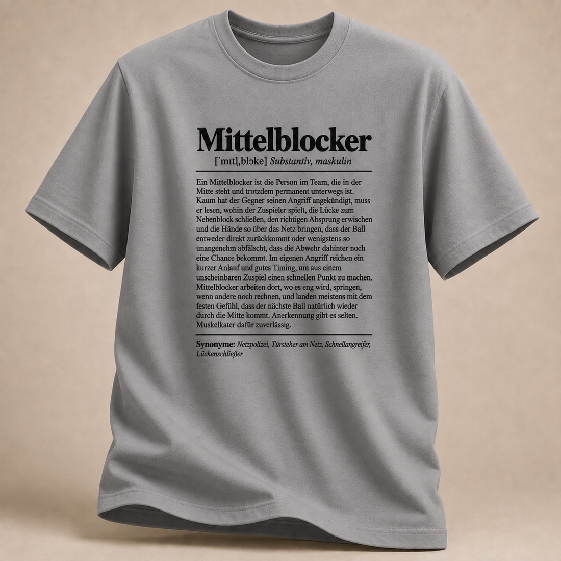 Mittelblocker T-Shirt – Volleyball Definition