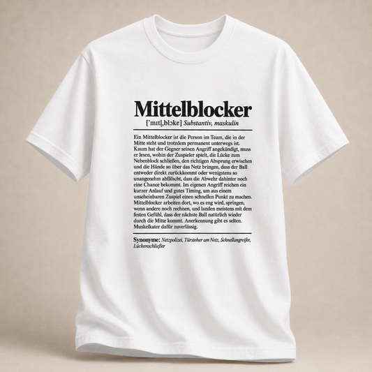 Mittelblocker T-Shirt – Volleyball Definition