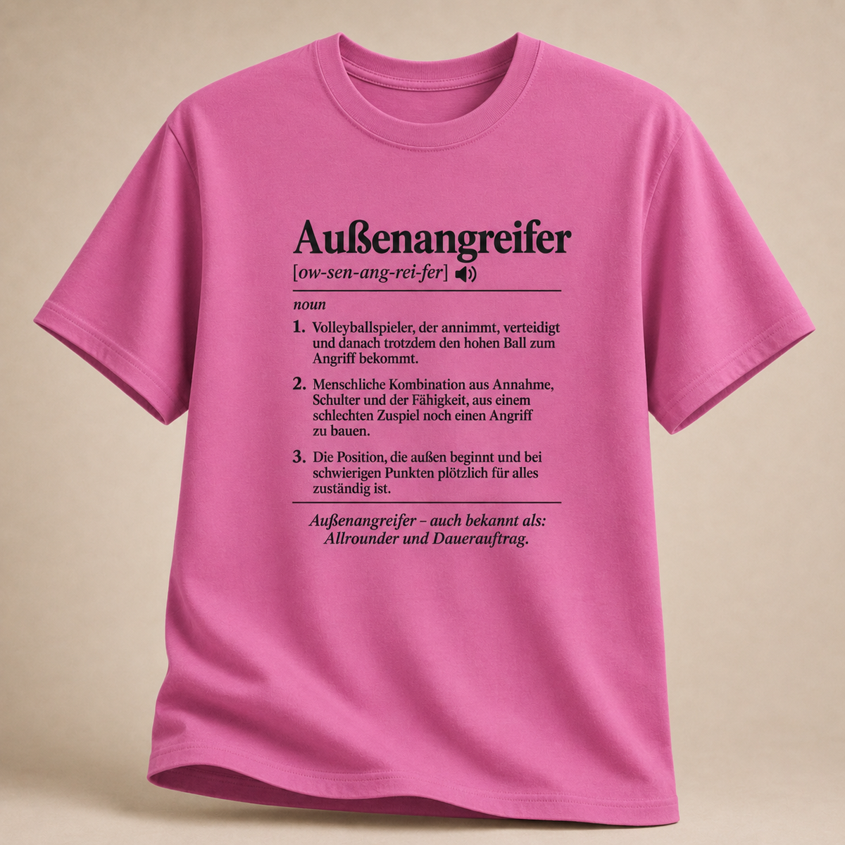 Außenangreifer T-Shirt – Volleyball Definition