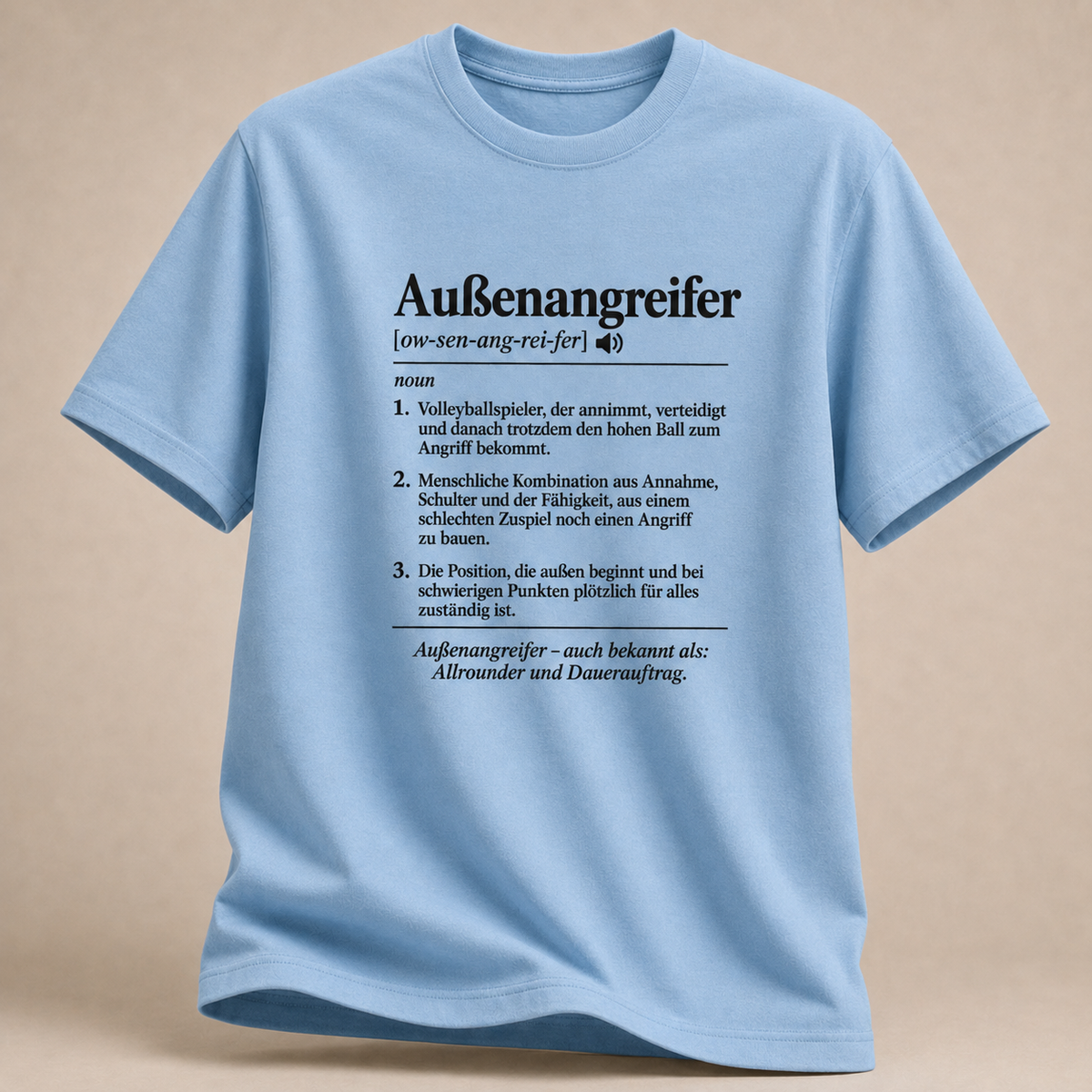 Außenangreifer T-Shirt – Volleyball Definition