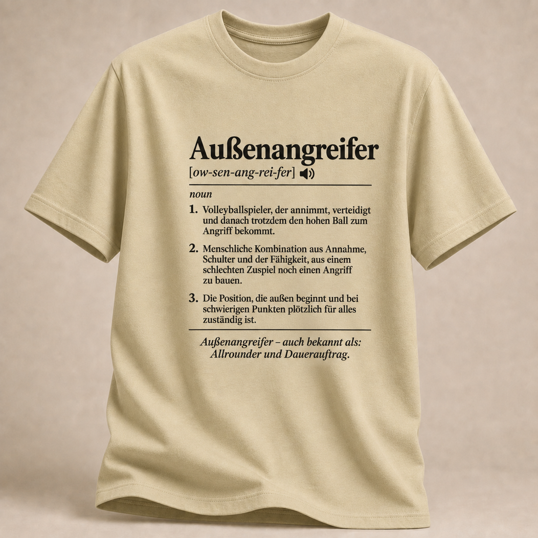 Außenangreifer T-Shirt – Volleyball Definition