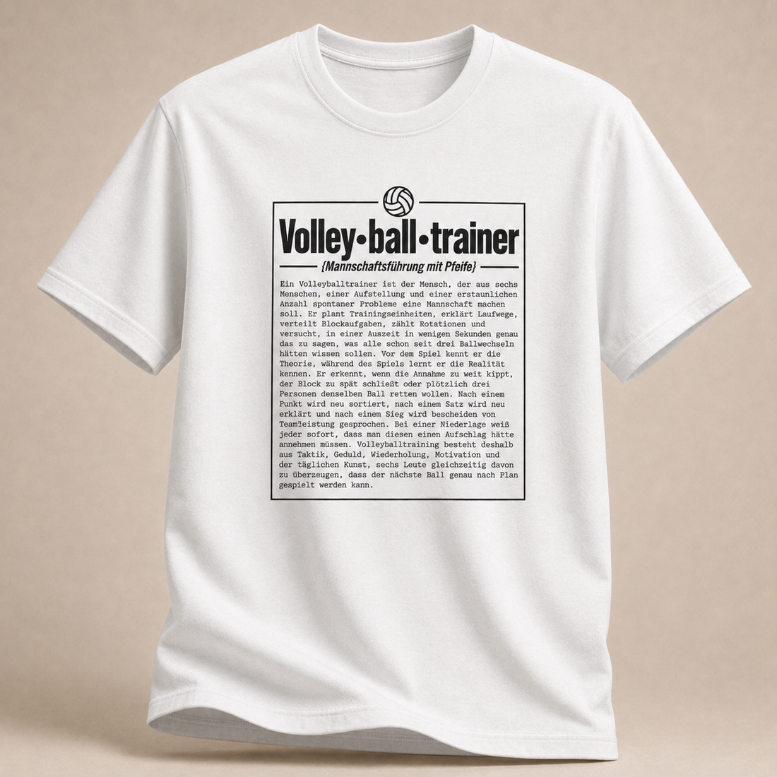 Volleyballtrainer T-Shirt – Definition