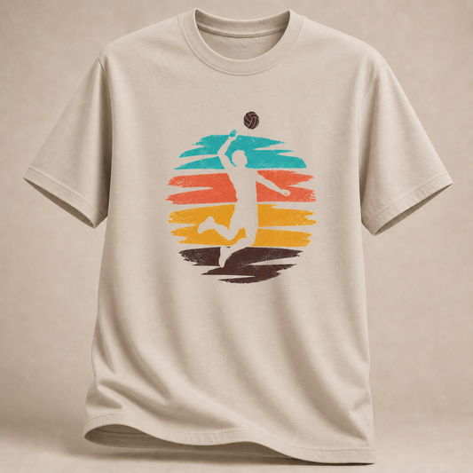 Retro Volleyball T-Shirt – Spike Attack