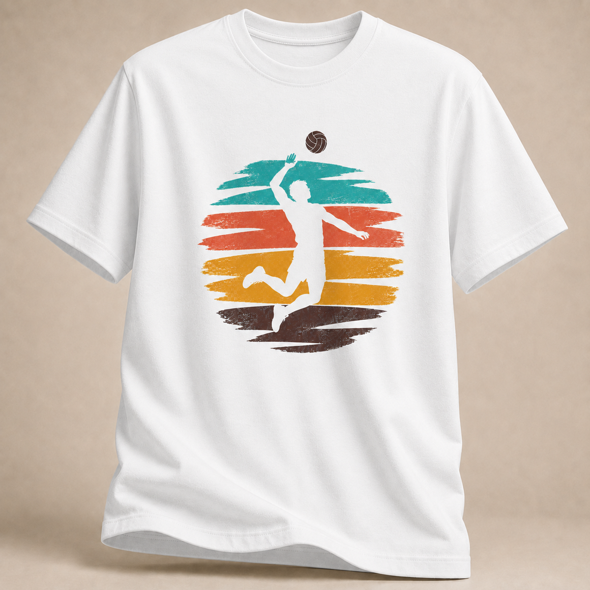 Retro Volleyball T-Shirt – Sprungangriff