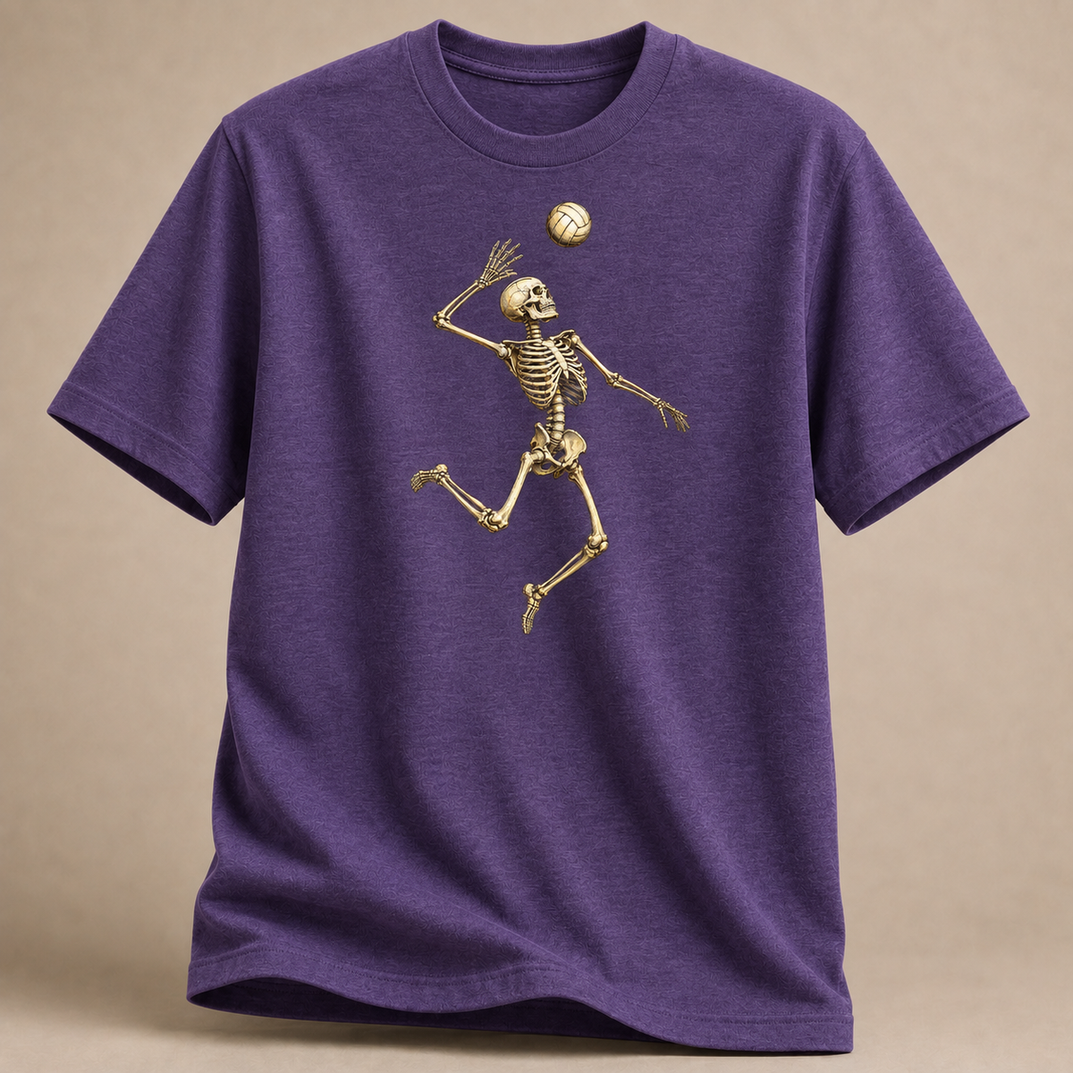 Skelett beim Volleyball – T-Shirt