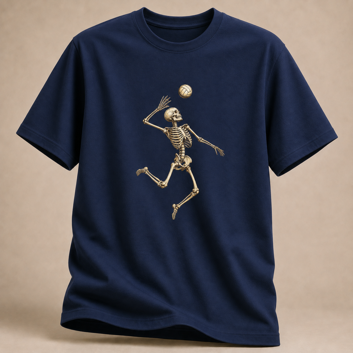 Skelett beim Volleyball – T-Shirt