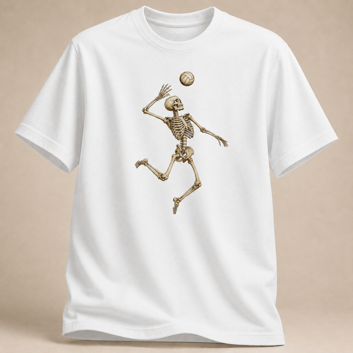 Skelett beim Volleyball – T-Shirt