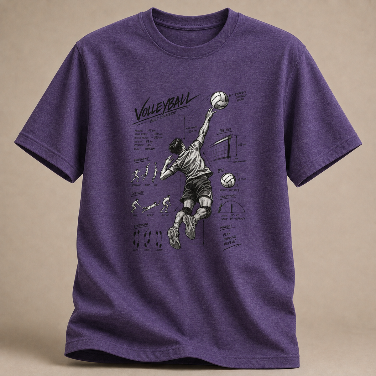 Volleyball Stats T-Shirt
