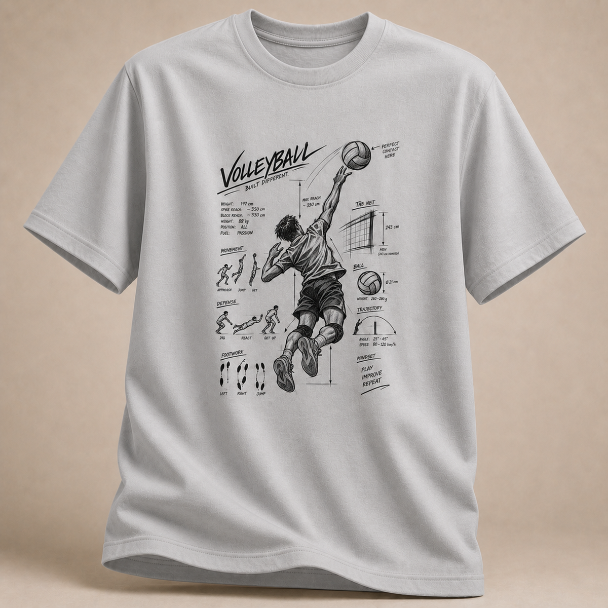 Volleyball Stats T-Shirt