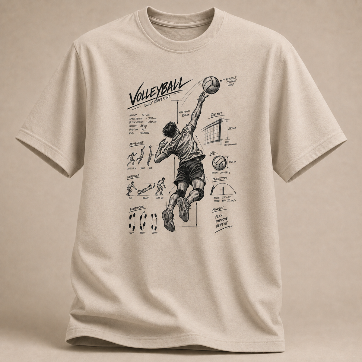 Volleyball Stats T-Shirt