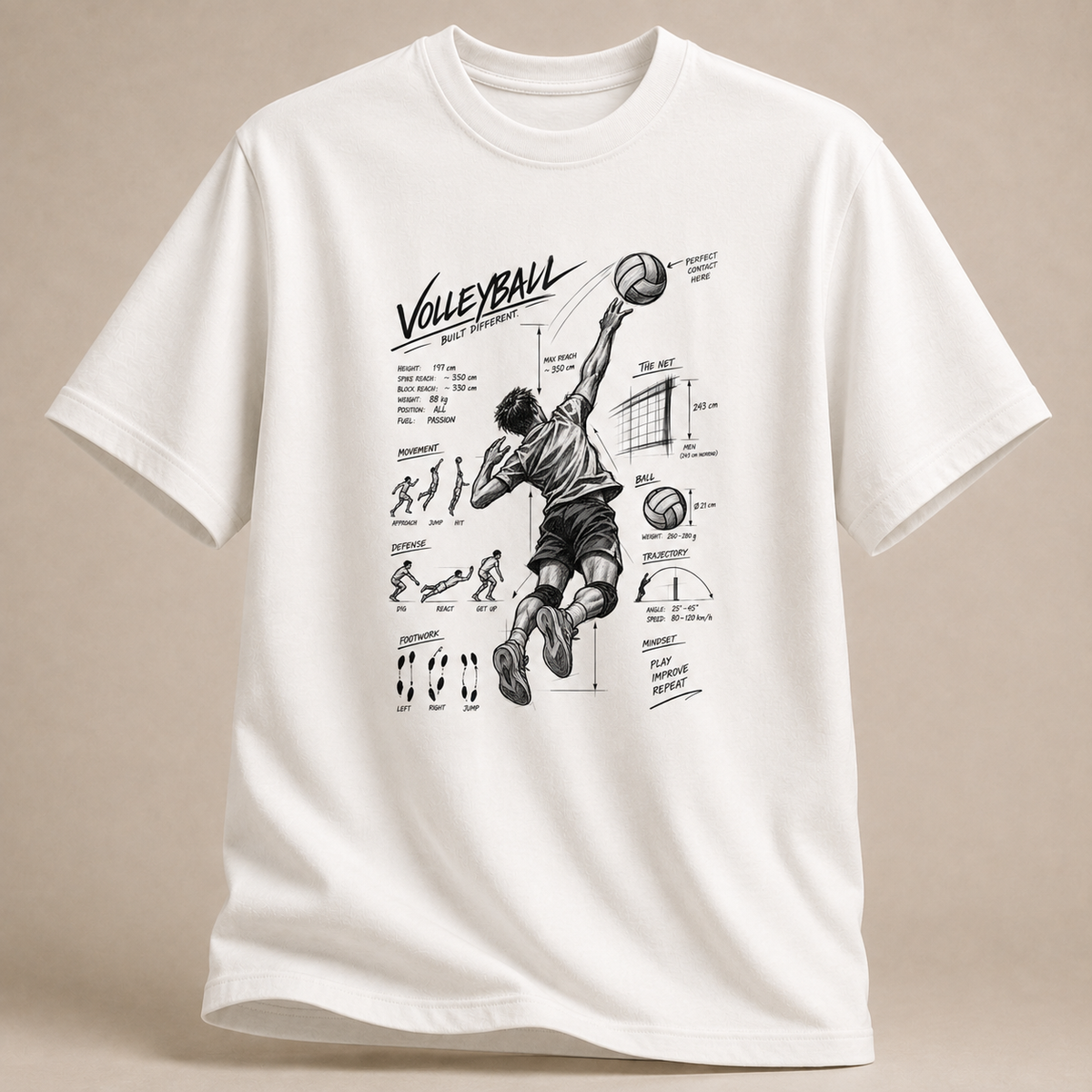 Volleyball Stats T-Shirt