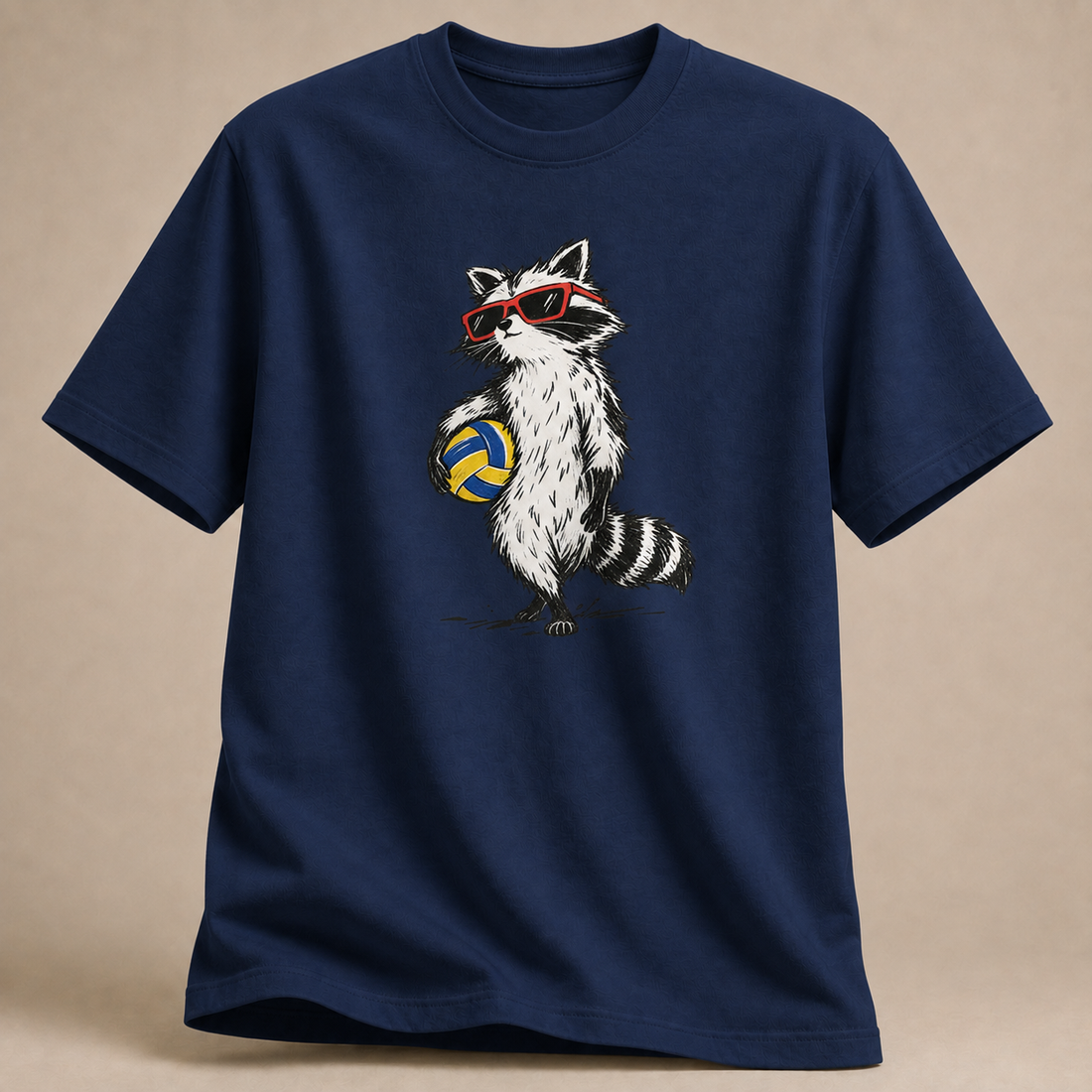 Waschbär Volleyball T-Shirt