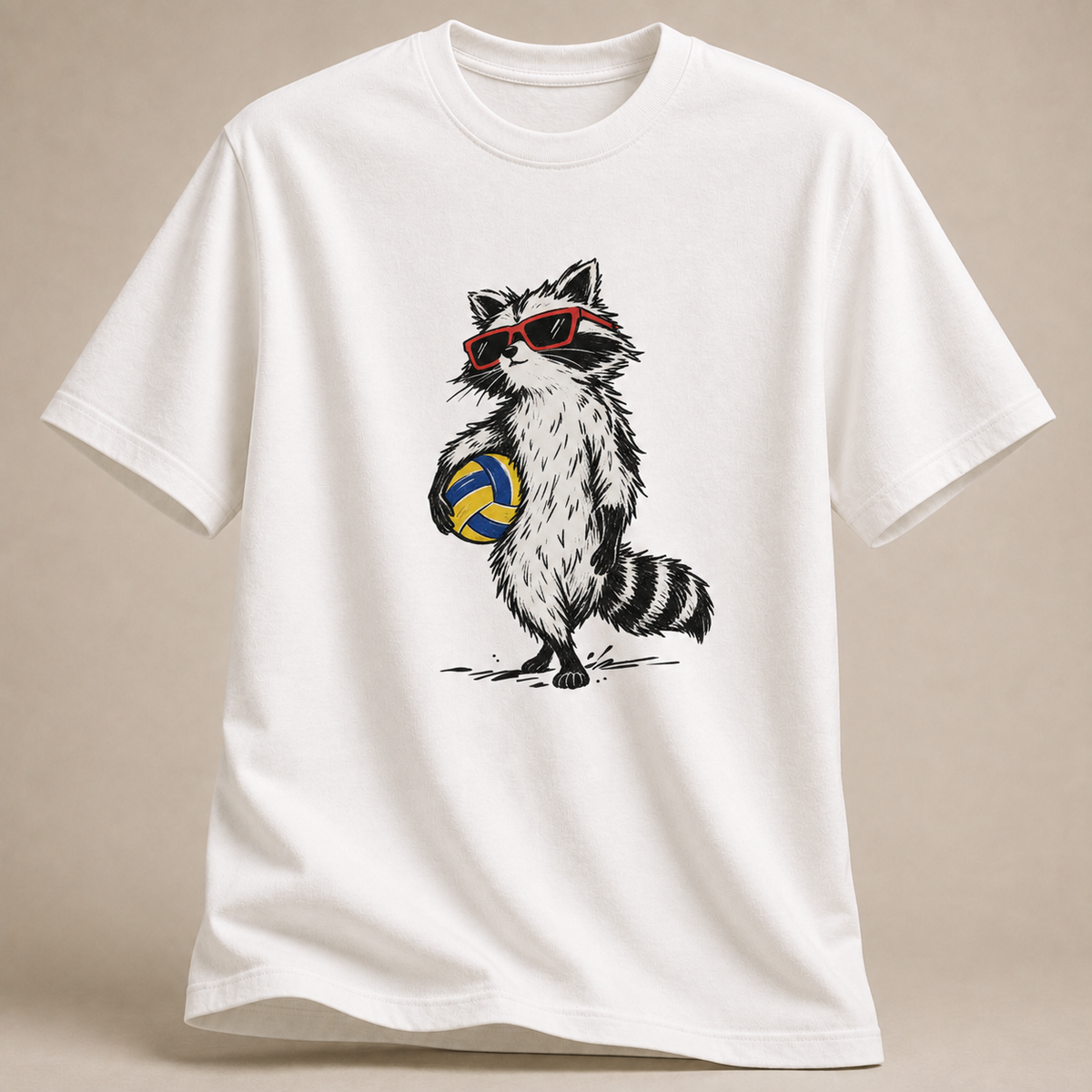 Waschbär Volleyball T-Shirt