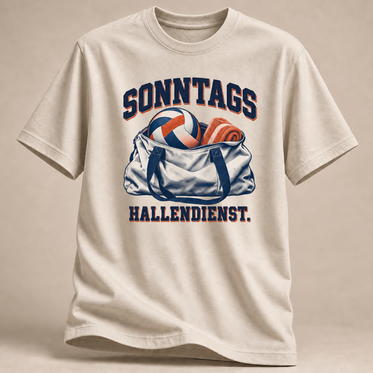 Sonntags Hallendienst. Volleyball T-Shirt