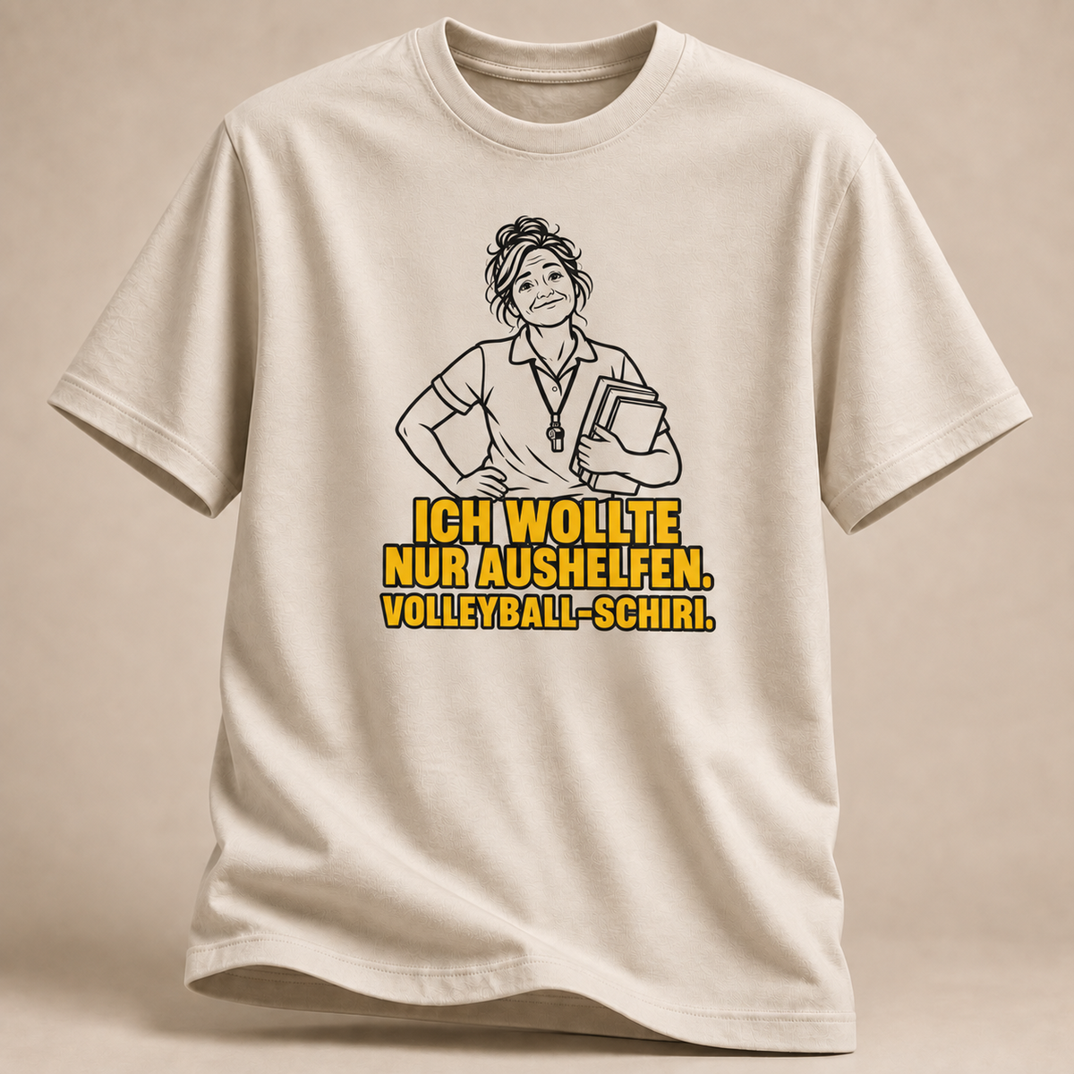 Ich wollte nur aushelfen. Volleyball-Schiri. T-Shirt