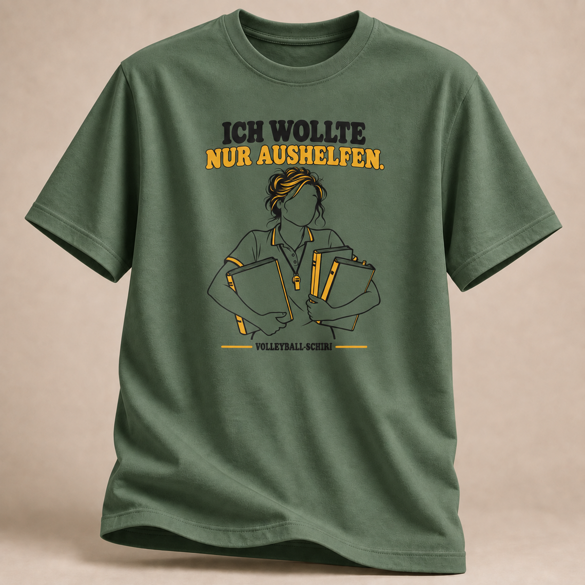 Ich wollte nur aushelfen. Volleyball-Schiri. T-Shirt