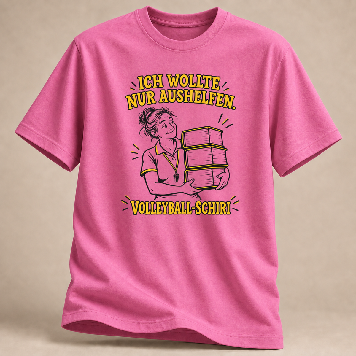 Ich wollte nur aushelfen. Volleyball-Schiri. T-Shirt