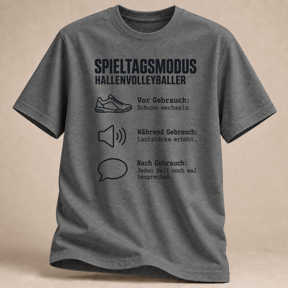 RÜCKRAUM – Spieltagsmodus – Symbole T-Shirt – Graphite Heather