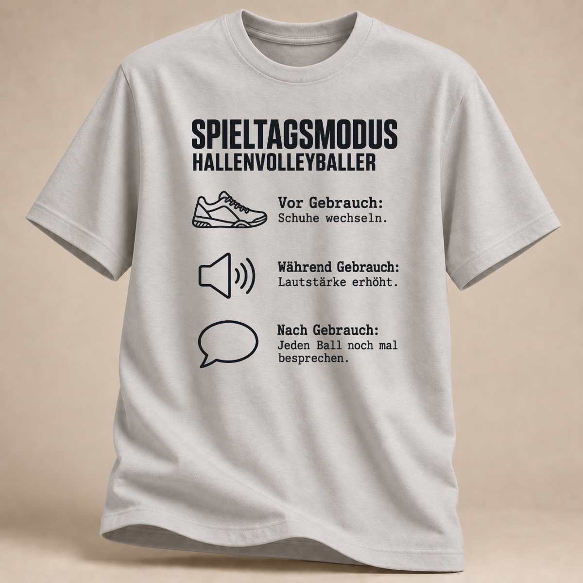 RÜCKRAUM – Spieltagsmodus – Symbole T-Shirt – Ice Grey