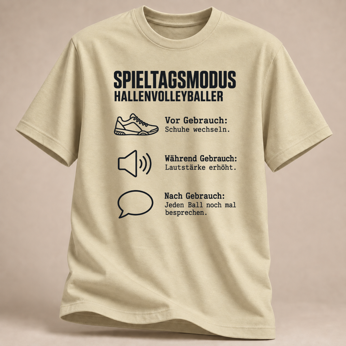 RÜCKRAUM – Spieltagsmodus – Symbole T-Shirt – Natural