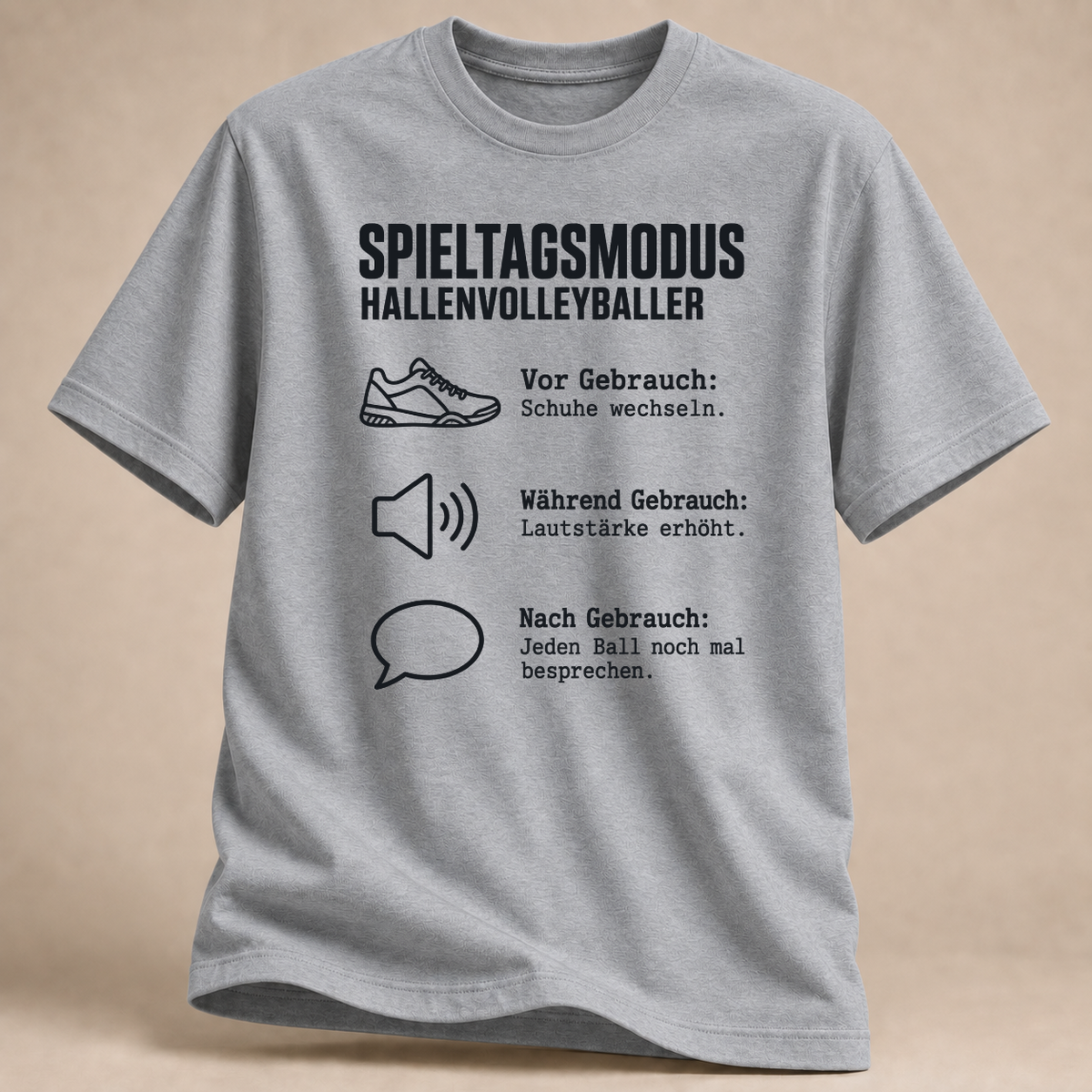 RÜCKRAUM – Spieltagsmodus – Symbole T-Shirt – Rs Sport Grey