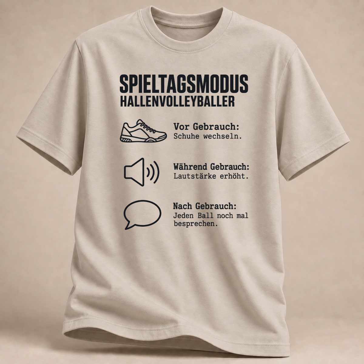 RÜCKRAUM – Spieltagsmodus – Symbole T-Shirt – Sand