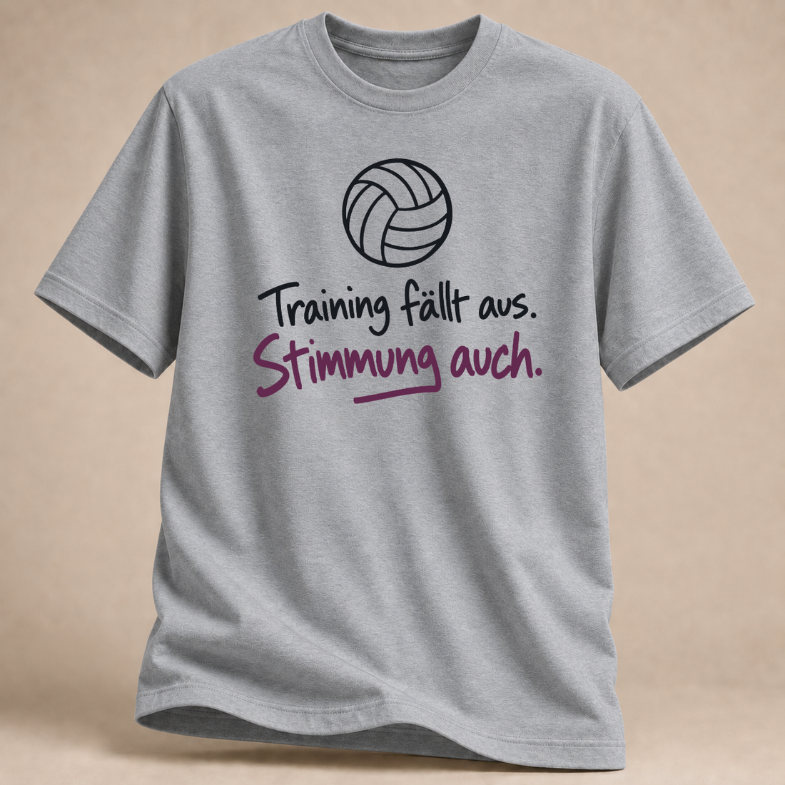 RÜCKRAUM – Training fällt aus – Volleyball T-Shirt – Rs Sport Grey